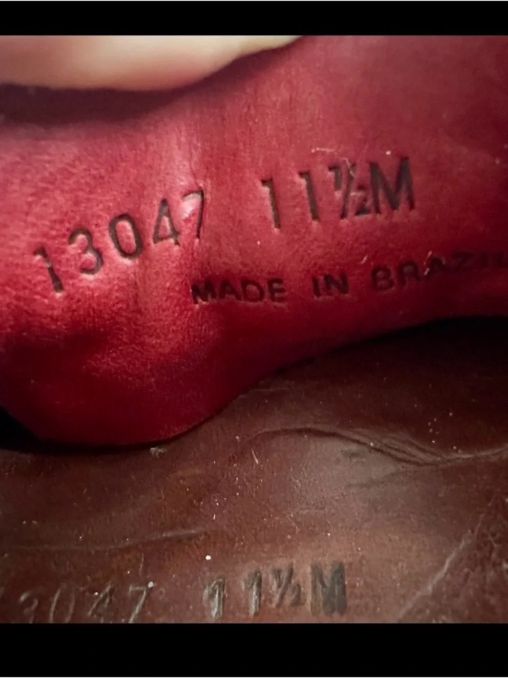 1990s COLE HAAN COUNTRY CAMP MOCCASIN SHOES RED NUBUCK LEATHER BROWN TRIM 11.5M